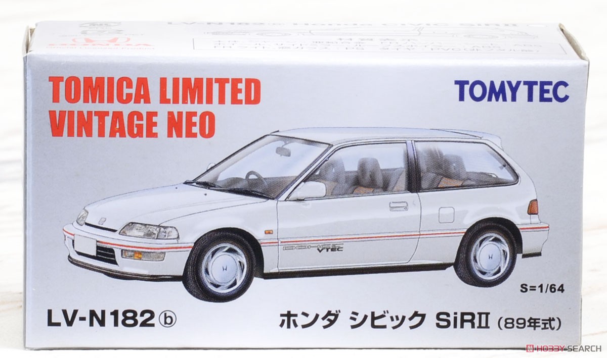 TLV-N182b Honda シビック SiR-II (白) (ミニカー) パッケージ1