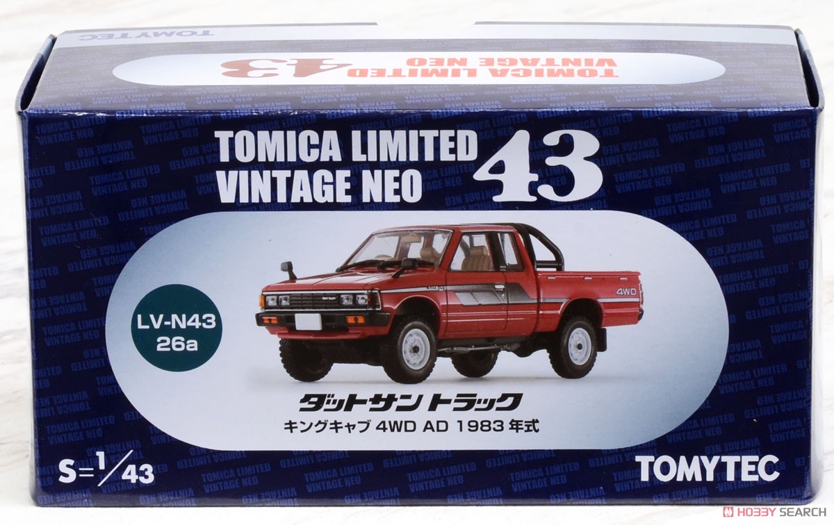 TLV-N43-26a ダットサン キングキャブ4WD (赤) (ミニカー) パッケージ1