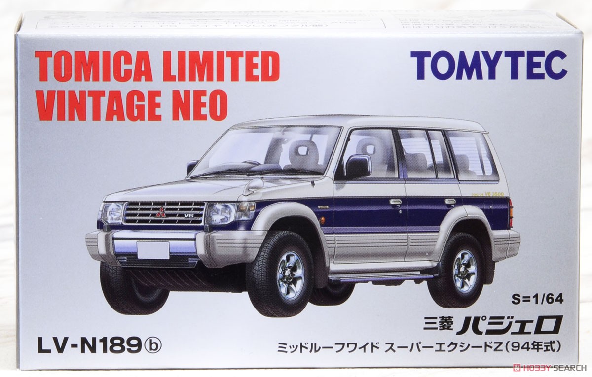 TLV-N189b Pajero Super Exceed Z (Silver/Blue) (Diecast Car) Package1