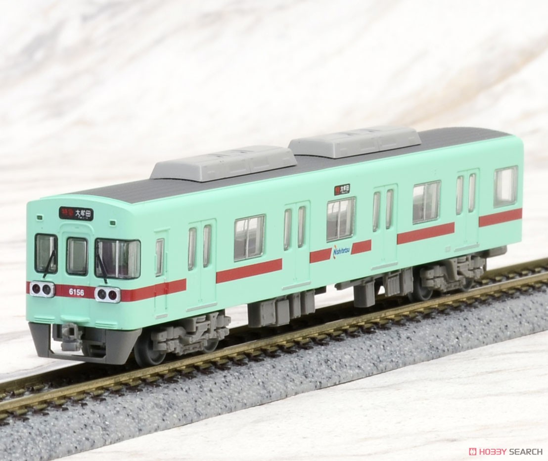 The Railway Collection Nishi-Nippon Railroad Type 6050 Renewaled Car Formation 6156 Additional Three Car Set (Add-On 3-Car Set) (Model Train) Item picture2