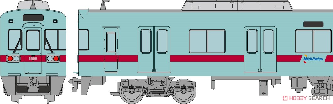 The Railway Collection Nishi-Nippon Railroad Type 6050 Renewaled Car Formation 6156 Additional Three Car Set (Add-On 3-Car Set) (Model Train) Other picture1
