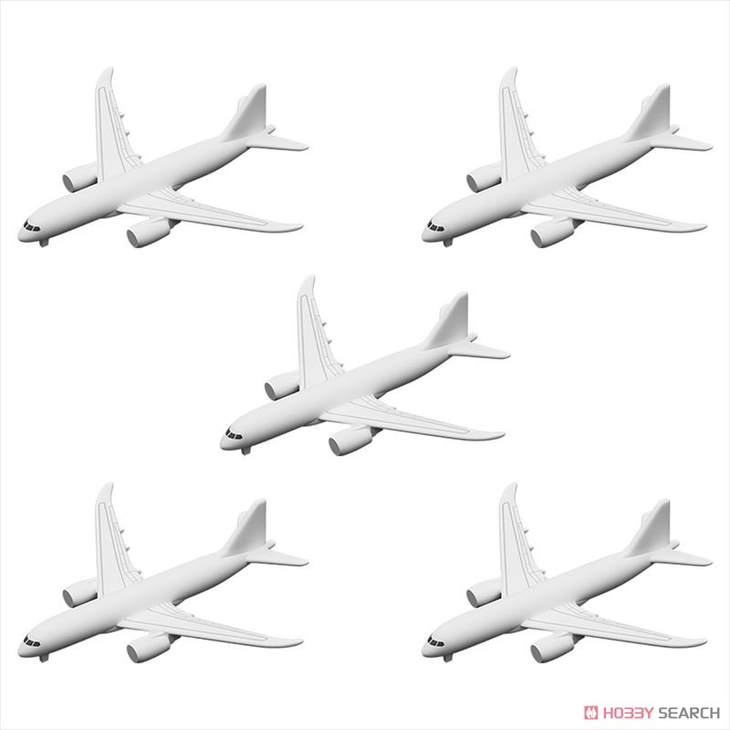 ジオクレイパー コンポーネントユニット 飛行機ピース 5機セット＜ホワイトver.＞ (ディスプレイ) 商品画像1