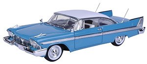 1958 Plymouth Fury White/Light Blue (ミニカー)