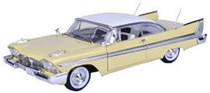 1958 Plymouth Fury White/Light Yellow (ミニカー)