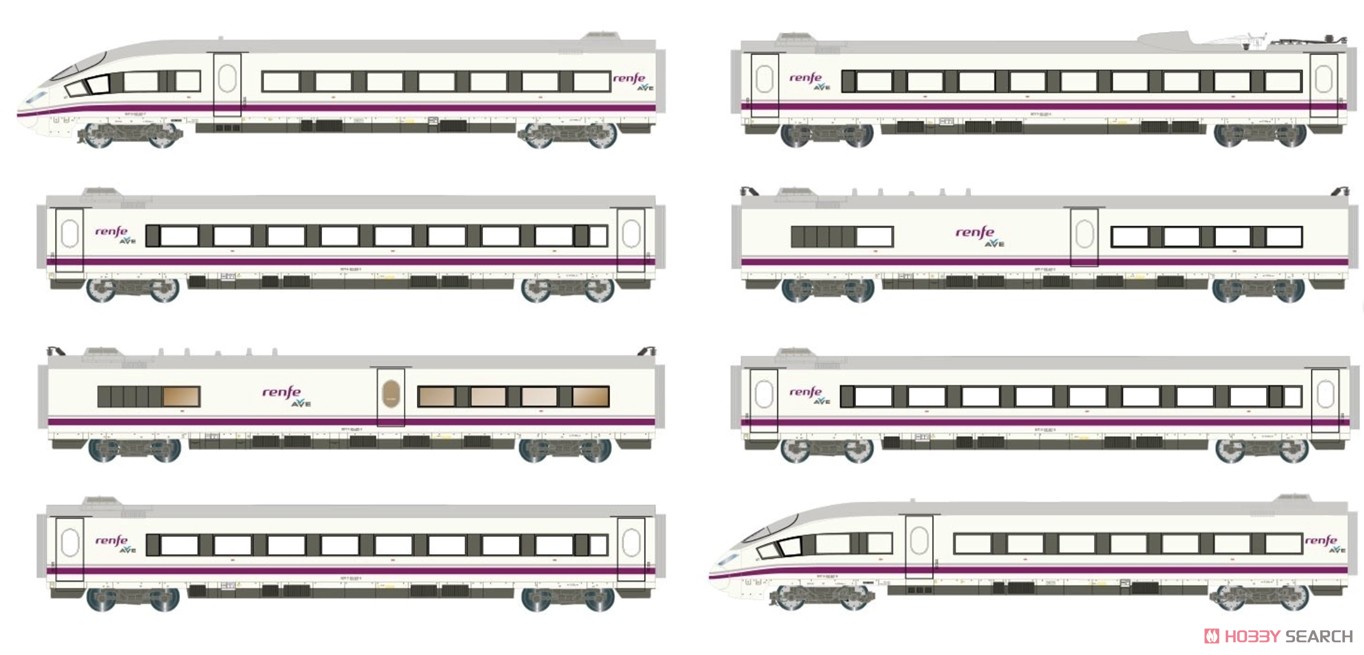 RENFE (スペイン国鉄) AVE S-103 (8両セット) ★外国形モデル (鉄道模型) その他の画像1