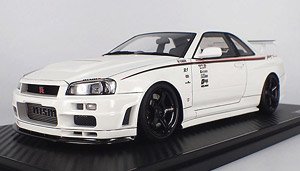 Nismo R34 GT-R R-tune White (Diecast Car)