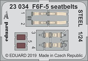 F6F-5 シートベルト (ステンレス製) (エアフィックス用) (プラモデル)