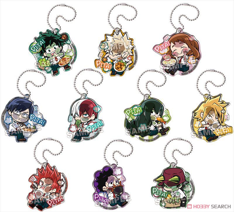 Pita! Deformed My Hero Academia Itadakimasu! Acrylic Key Ring (Set of 10) (Anime Toy) Item picture1