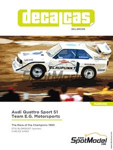 アウディ・クワトロ スポーツS1 チームE.G.モータースポーツ レース・オブ・チャンピオンズ 1990 デカールセット (デカール)