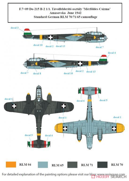 ドルニエ Do215B 「ハンガリー空軍」 デカール (デカール) その他の画像3