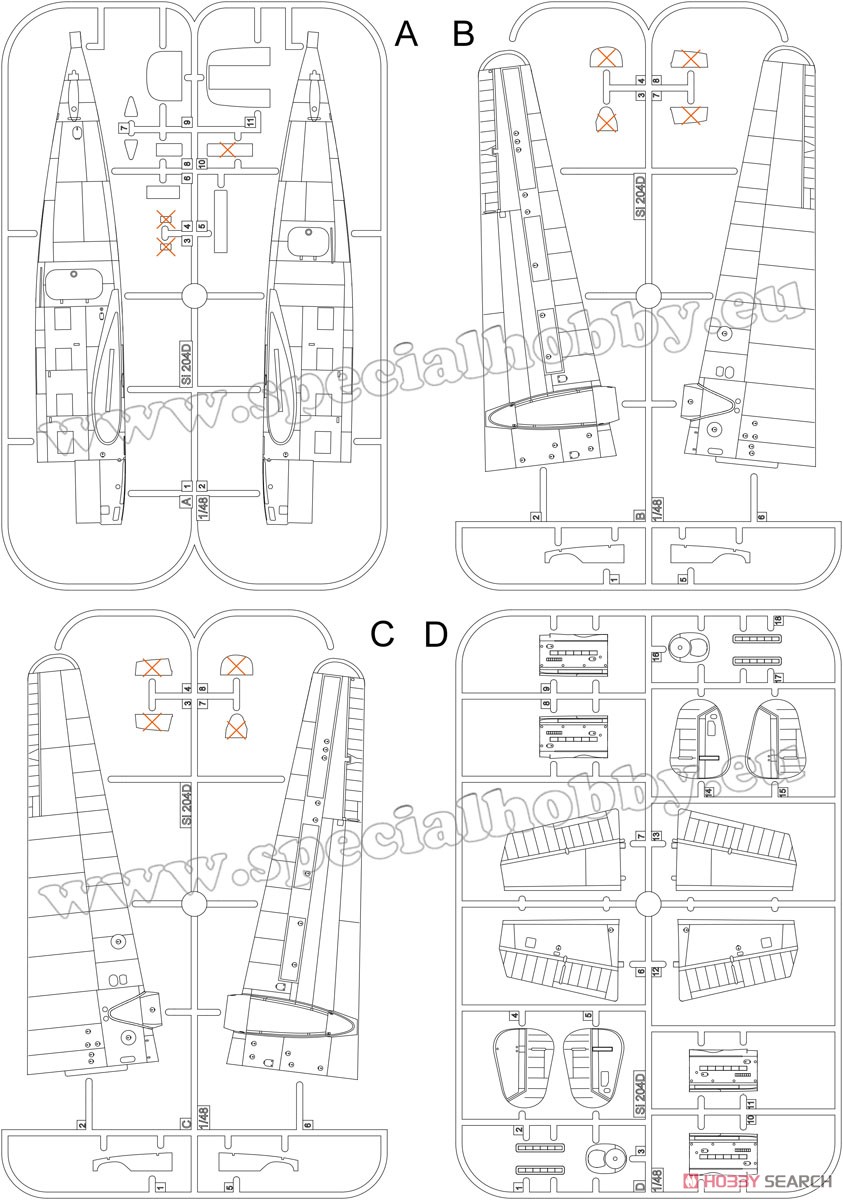 Siebel Si 204D `German Transport and Trainer Plane` (Plastic model) Assembly guide11