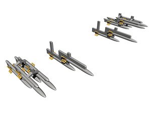 IMI 80mm 航空ロケット弾w/ランチャー (12個入り) (プラモデル)