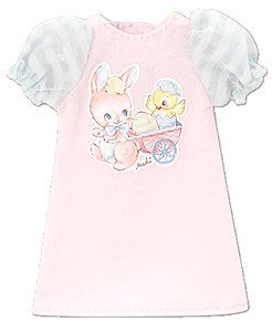 PNS Easter T-shirt One-piece -by Maki- (Pink x Mint Green) (Fashion Doll)