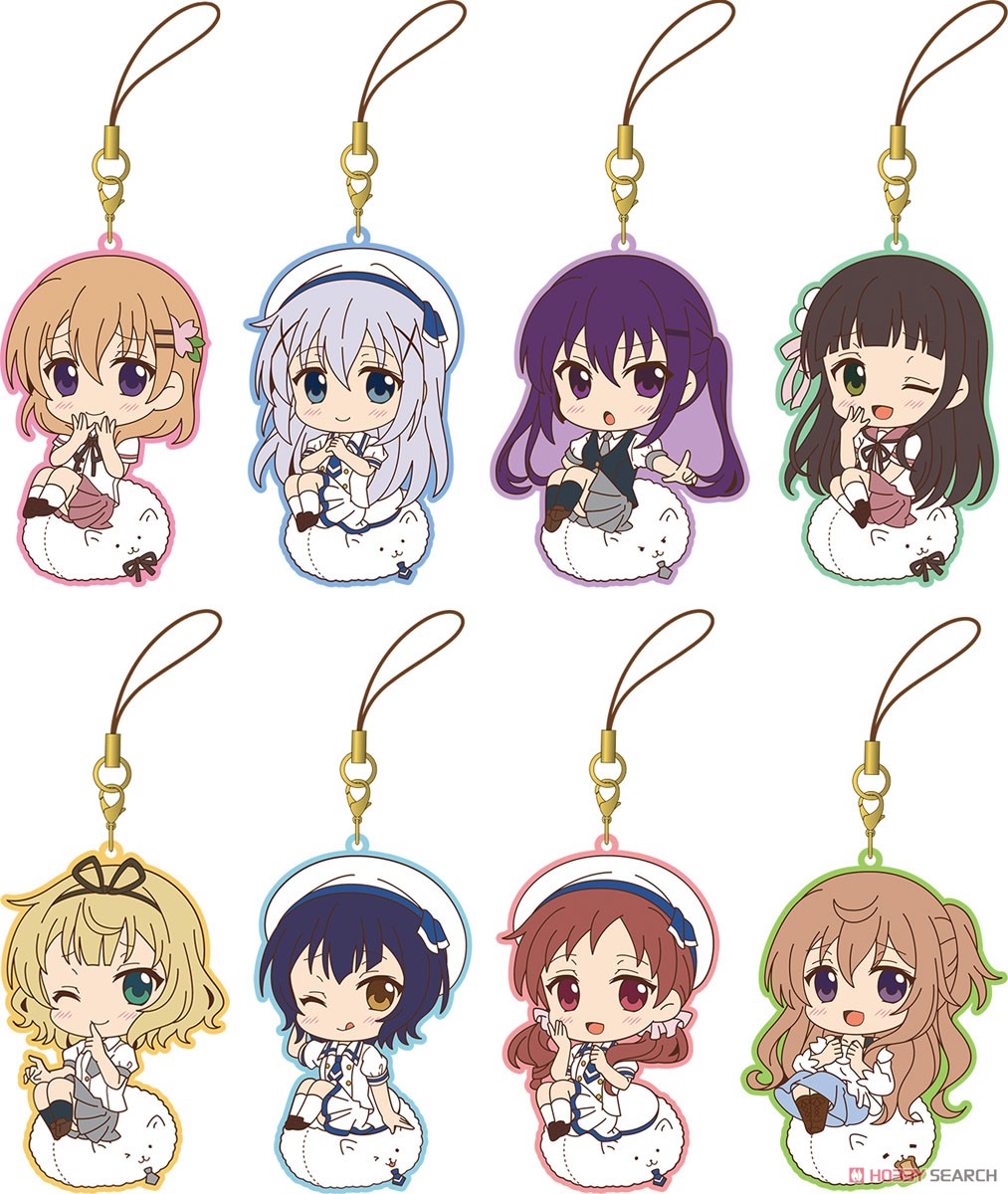 [Is the Order a Rabbit??] Rubber Strap Collection / Deremus Summer Ver. (Set of 8) (Anime Toy) Item picture10