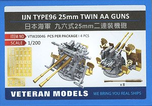 日本海軍 九六式25mm 連装機銃 セット (2種照準器/防弾板付) (プラモデル)