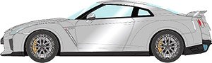 NISSAN GT-R 50th Anniversary アルティメイトメタルシルバー (ホワイトストライプ) (ミニカー)
