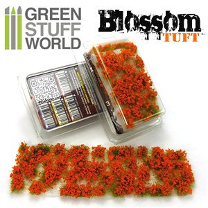 Blossom TUFTS - 6mm Self-Adhesive - Orange Flowers (Material)