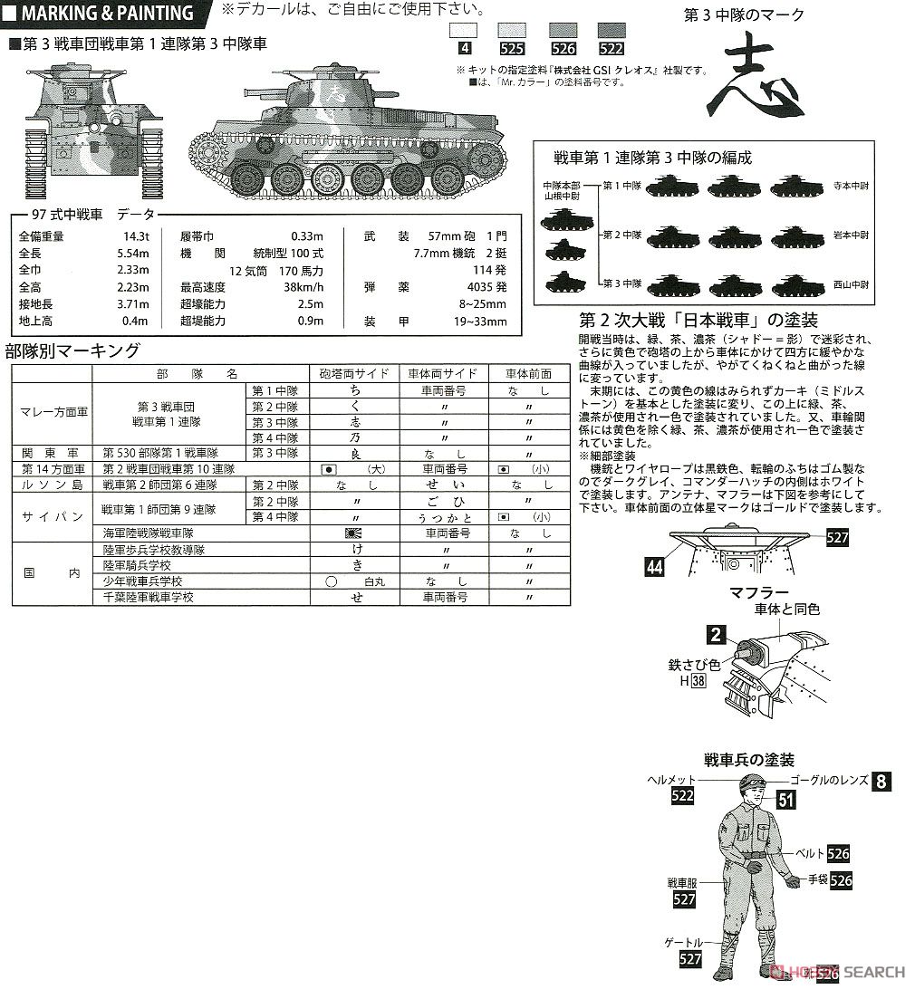 Type97 Chi-Ha (Set of 2) (Plastic model) Color2