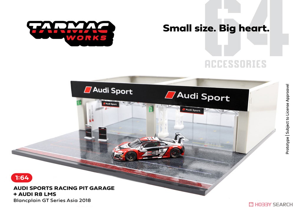 Diorama - Racing Pit Garage Audi Sport +Audi R8 LMS Blancpain GT Series Asia 2018 ※車両付属 (ミニカー) 商品画像1