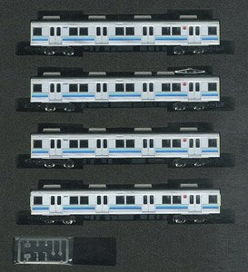 Tokyu Series 8500 (8614 Formation Type w/Yellow Tape) Additional Four Middle Car Set (without Motor) (Add-On 4-Car Set) (Pre-Colored Completed) (Model Train)
