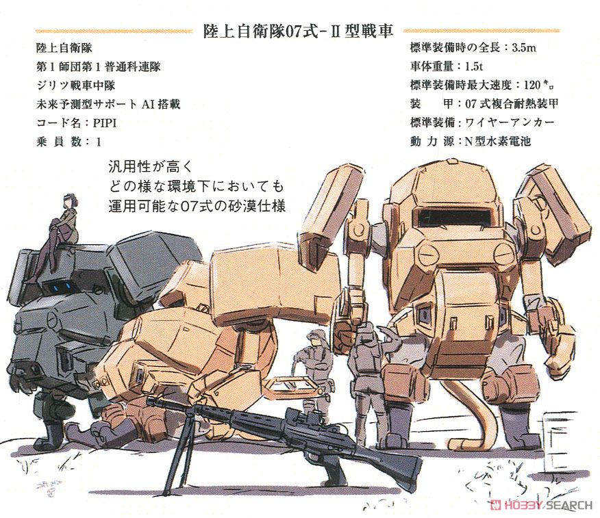 陸上自衛隊07式戦車なっちん サンドイエロー Ver. (プラモデル) 解説1