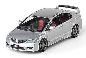 Honda Civic Type-R FD2 Silver w/Bonnet Decal, Wheel Set (Diecast Car)