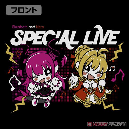 Fate/Extella Link Elisabeth & Nero Special Live T-Shirts Black M (Anime Toy) Item picture2