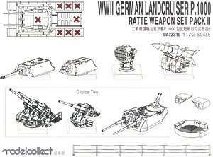 WWII Germany Landcruiser P.1000 Ratte Weapon Set Pack II (Plastic model)