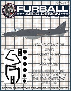 AV-8B キャノピー&ホイールハブ用 マスクセット (プラモデル)