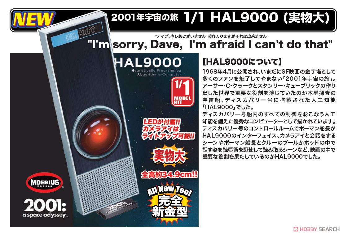 2001年宇宙の旅 1/1 HAL9000 (実物大) (プラモデル) その他の画像3