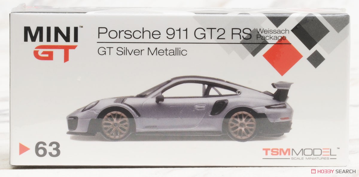 ポルシェ 991ターボ GT2RS シルバーメタリック (左ハンドル) (ミニカー) パッケージ1