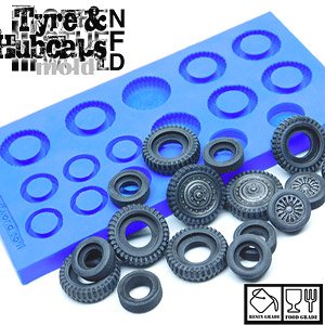 Silicone Molds - Tyres and Hubcaps (Hobby Tool)