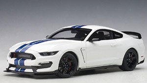 Ford Shelby GT350R (White / Blue Stripe) (Diecast Car)