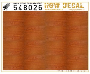 Dark Wood - Transparent (No Grid) A5 Size (Plastic model) (Decal)
