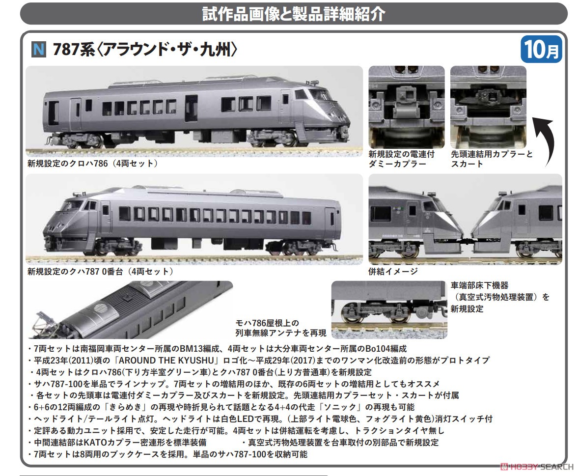 787系 ＜アラウンド・ザ・九州＞ 7両セット (7両セット) (鉄道模型) その他の画像3