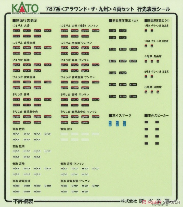 787系 ＜アラウンド・ザ・九州＞ 4両セット (4両セット) (鉄道模型) 中身1