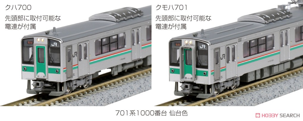 701系1000番台 仙台色 4両セット (4両セット) (鉄道模型) その他の画像10