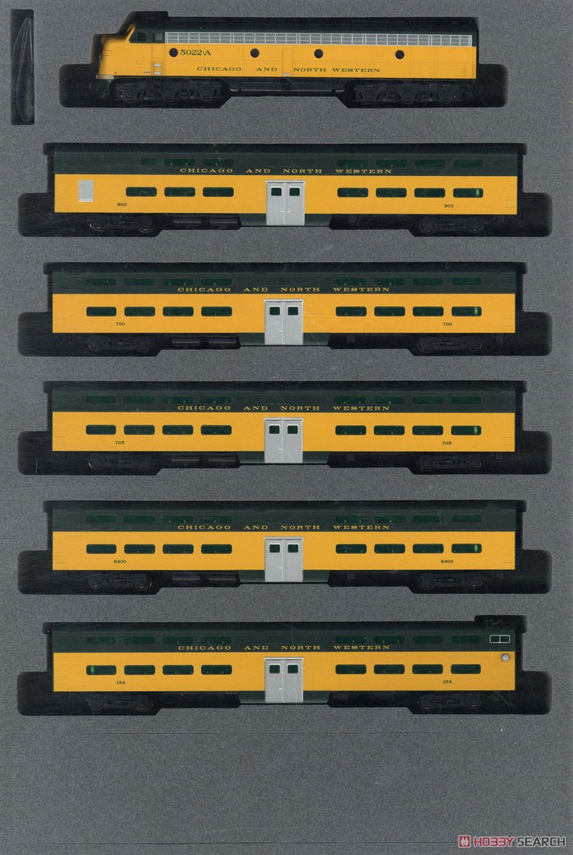 シカゴ・アンド・ノース・ウエスタン `400`Trains (6両セット) ★外国形モデル (鉄道模型) 商品画像1