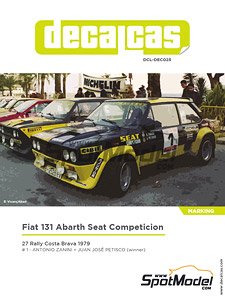 Decal Set Fiat 131 Abarth Seat Competicion - Costa Brava Rally 1979 (Decal)