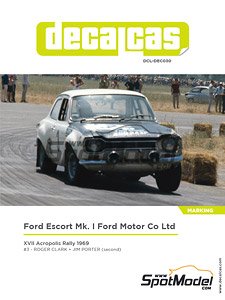 Decal Set for Ford Escort RS1600 Mk I Ford Motor Co Ltd - Acropolis Rally 1969 (Decal)