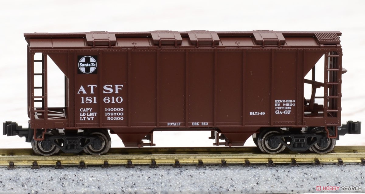 カバードホッパー (AT&SF、CB&Q、C&O、UP) 8両セット ★外国形モデル (鉄道模型) 商品画像5