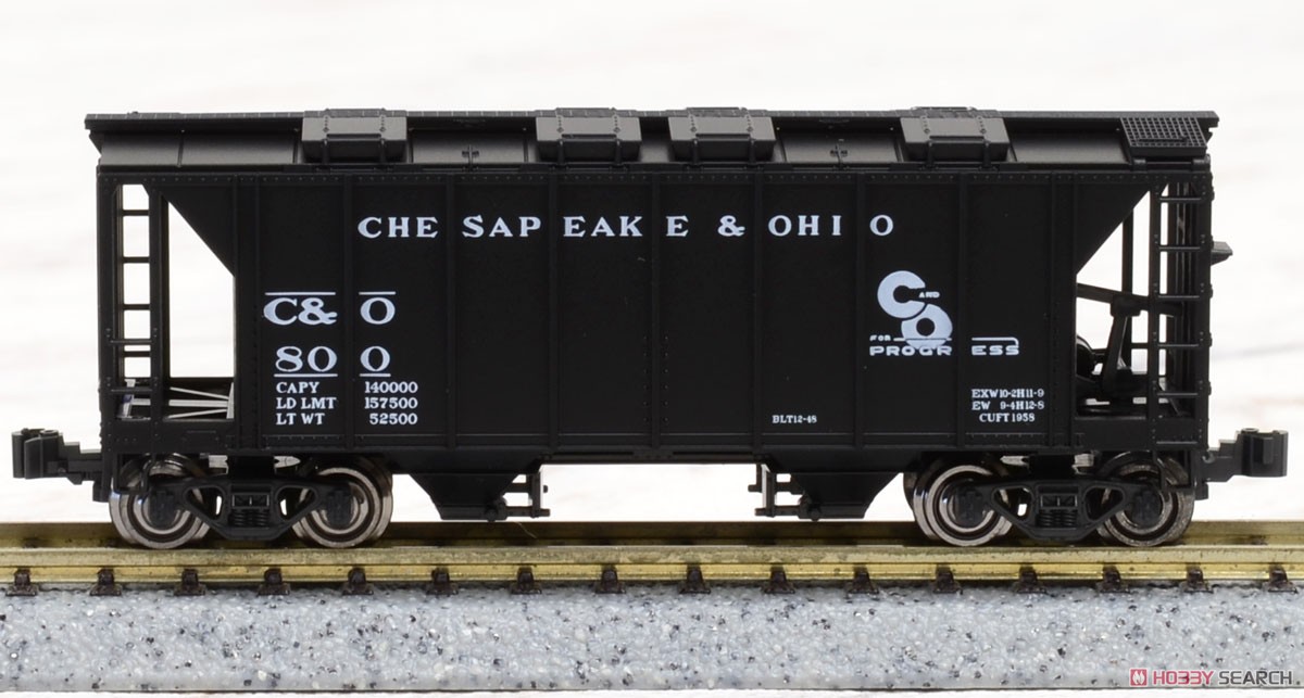 カバードホッパー (AT&SF、CB&Q、C&O、UP) 8両セット ★外国形モデル (鉄道模型) 商品画像8