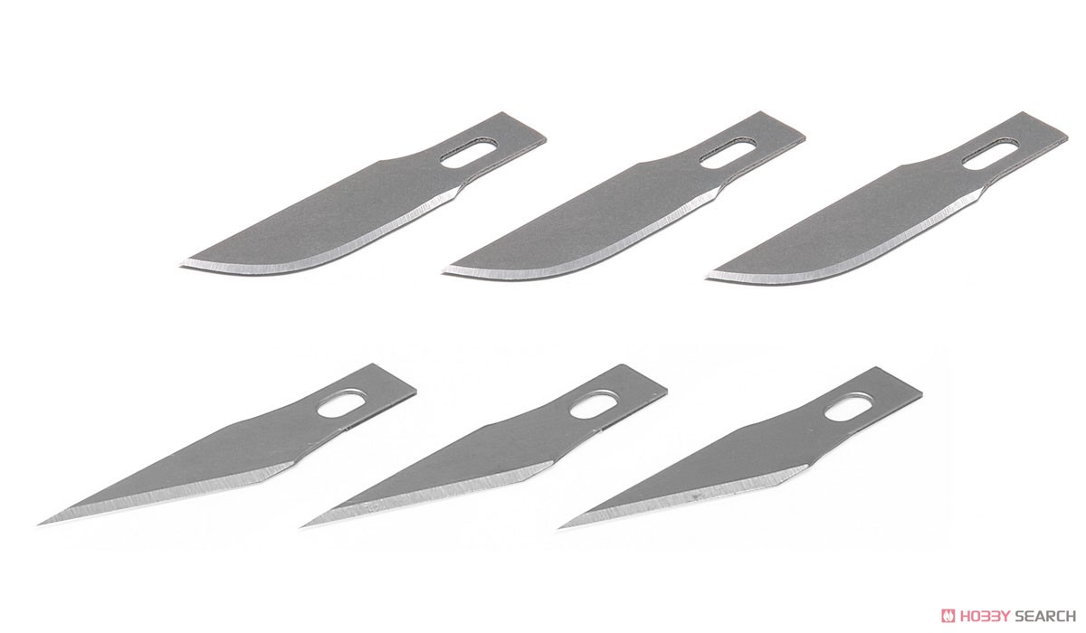 HGマルチナイフホルダー 専用替刃セット (直線刃×3枚 曲線刃×3枚入) (工具) 商品画像1