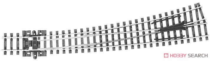 (N) code80 曲線ポイント・左 (8ﾟ R914/457) 絶縁式フログ (鉄道模型) その他の画像1