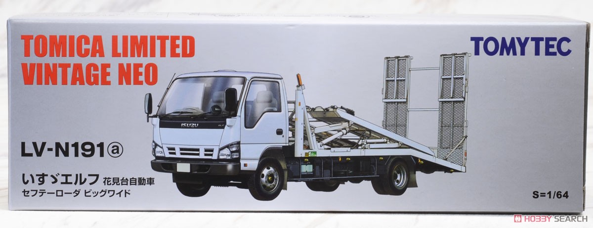 TLV-N191a Isuzu ELF Hanamidai Auto Safety Loader Big Wide (White) (Diecast Car) Package1