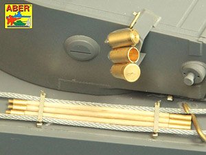 Barrel Cleaning Rods with Brackets for Tiger I - Very Early Model 1240mm (Plastic model)