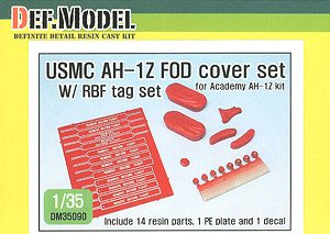 USMC AH-1Z FOD Cover w/ RBF Tag Set (for 1/35 AH-1Z Viper Academy Kit) (Plastic model)