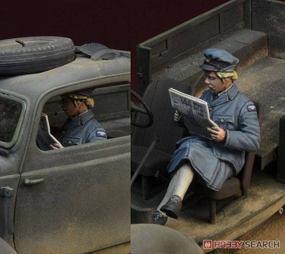 WWII 英 新聞を読む婦人補助空軍(WAAF)女性兵士 (プラモデル) その他の画像4