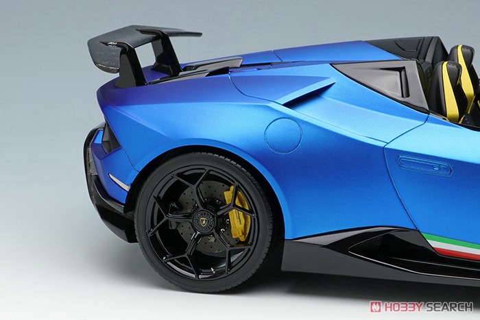 Lamborghini Huracan Performante Spyder 2018 -Center lock wheel ver.- ブルーアイゲウス (マットキャンディブルー) (ミニカー) 商品画像7