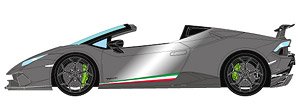 Lamborghini Huracan Performante Spyder 2018 -Center Lock Wheel Ver.- Grigio Titans (Matt Gray Metallic) (Diecast Car)